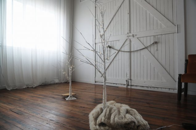 Pre-lit White Birch Tree 3ft